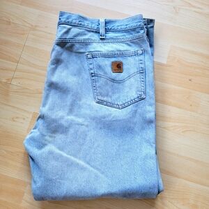Carhartt Light Wash Vintage 90's Denim Jeans Destructed 44 X 30